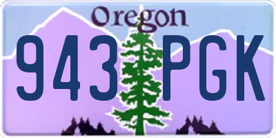 OR license plate 943PGK