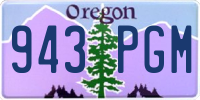 OR license plate 943PGM