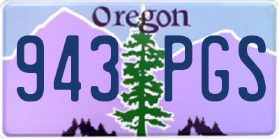 OR license plate 943PGS