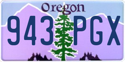OR license plate 943PGX