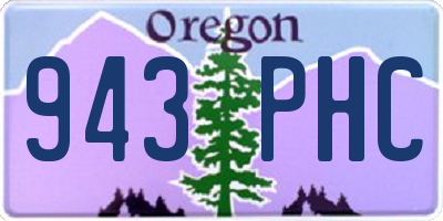 OR license plate 943PHC