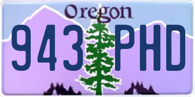 OR license plate 943PHD
