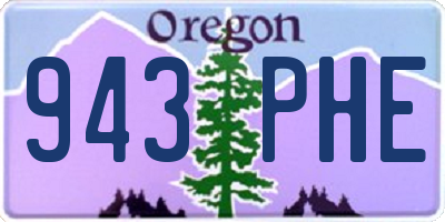 OR license plate 943PHE