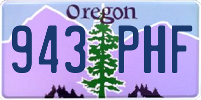 OR license plate 943PHF
