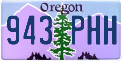 OR license plate 943PHH