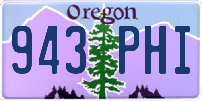 OR license plate 943PHI