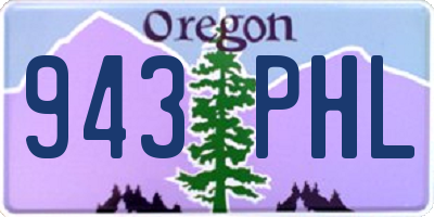 OR license plate 943PHL