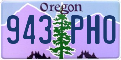 OR license plate 943PHO