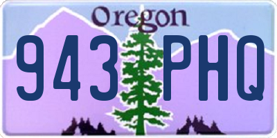 OR license plate 943PHQ