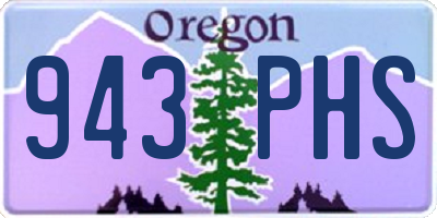 OR license plate 943PHS