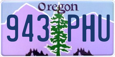 OR license plate 943PHU