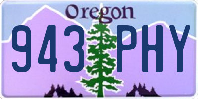 OR license plate 943PHY