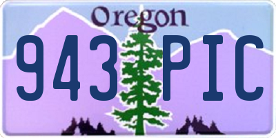 OR license plate 943PIC