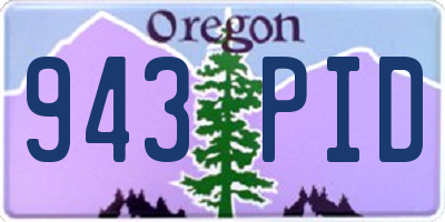OR license plate 943PID