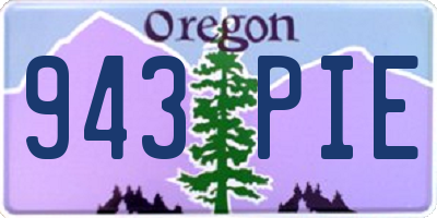 OR license plate 943PIE