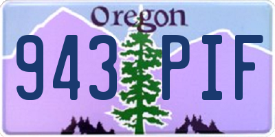 OR license plate 943PIF