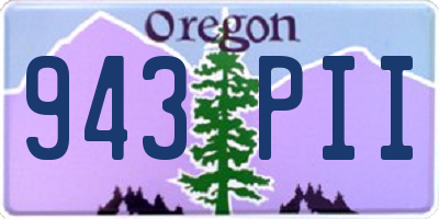 OR license plate 943PII
