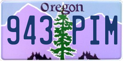 OR license plate 943PIM