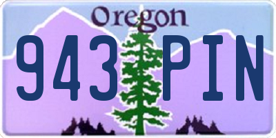 OR license plate 943PIN