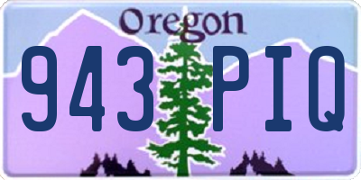 OR license plate 943PIQ