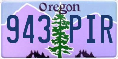 OR license plate 943PIR