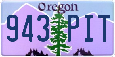 OR license plate 943PIT