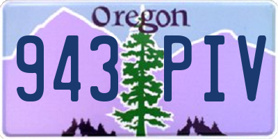 OR license plate 943PIV