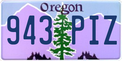 OR license plate 943PIZ