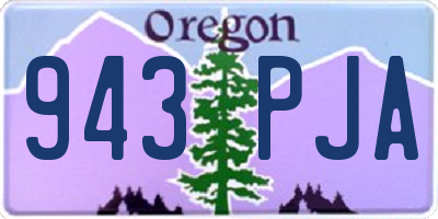 OR license plate 943PJA