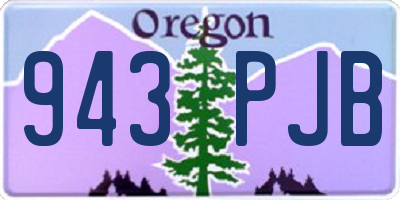 OR license plate 943PJB