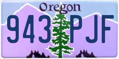 OR license plate 943PJF