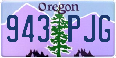 OR license plate 943PJG
