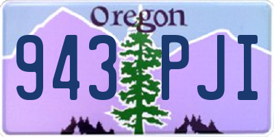 OR license plate 943PJI