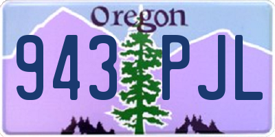 OR license plate 943PJL