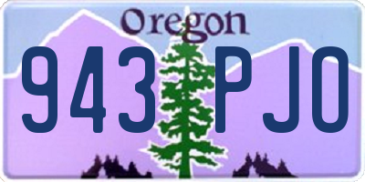 OR license plate 943PJO