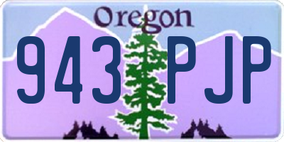 OR license plate 943PJP