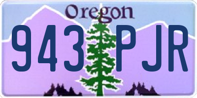 OR license plate 943PJR
