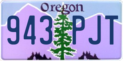 OR license plate 943PJT