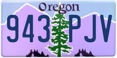 OR license plate 943PJV