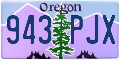 OR license plate 943PJX