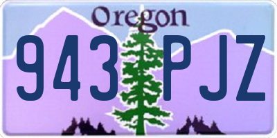 OR license plate 943PJZ