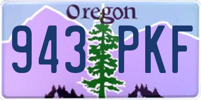 OR license plate 943PKF