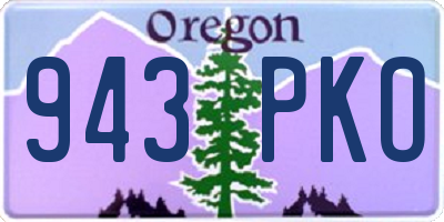 OR license plate 943PKO