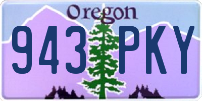 OR license plate 943PKY