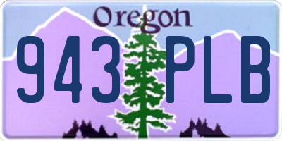 OR license plate 943PLB