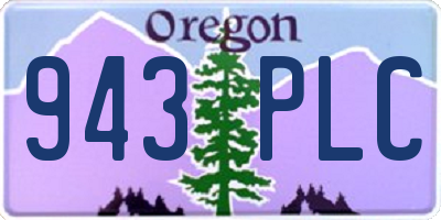 OR license plate 943PLC