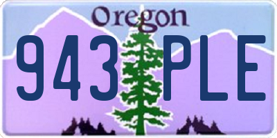 OR license plate 943PLE