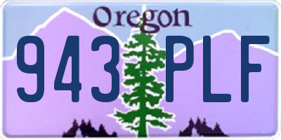 OR license plate 943PLF