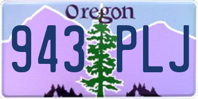 OR license plate 943PLJ