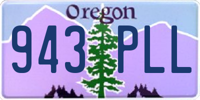 OR license plate 943PLL
